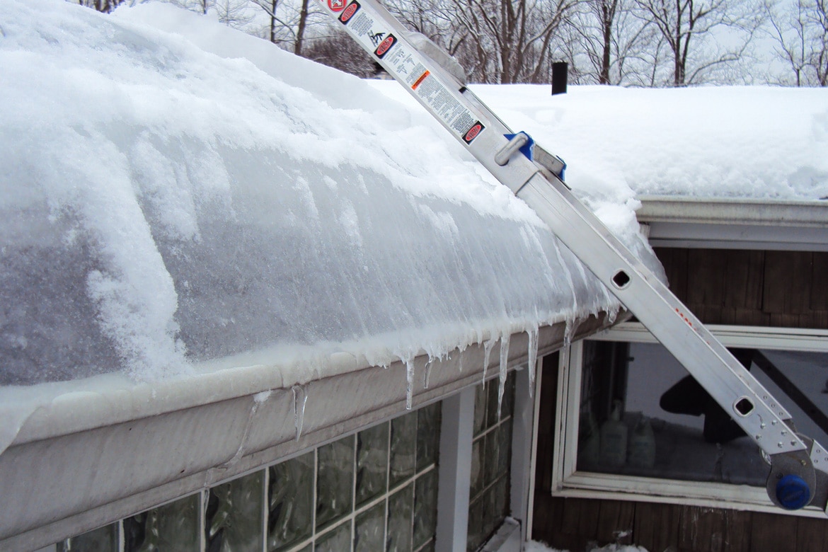 Ice Dam on Roof