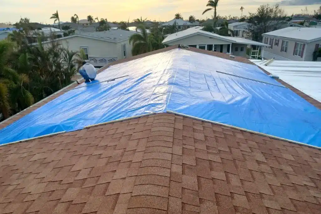 roof emergency tarping